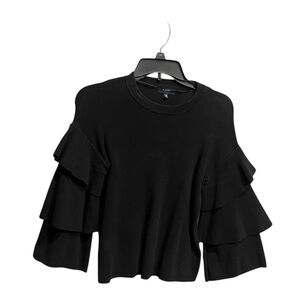 Black Ruffle Sweater